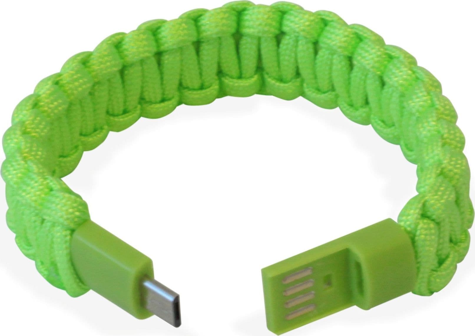Bracciale Paracord con Micro USB Verde in Bracciali Scontolo.net - Potenza, commercioVirtuoso.it