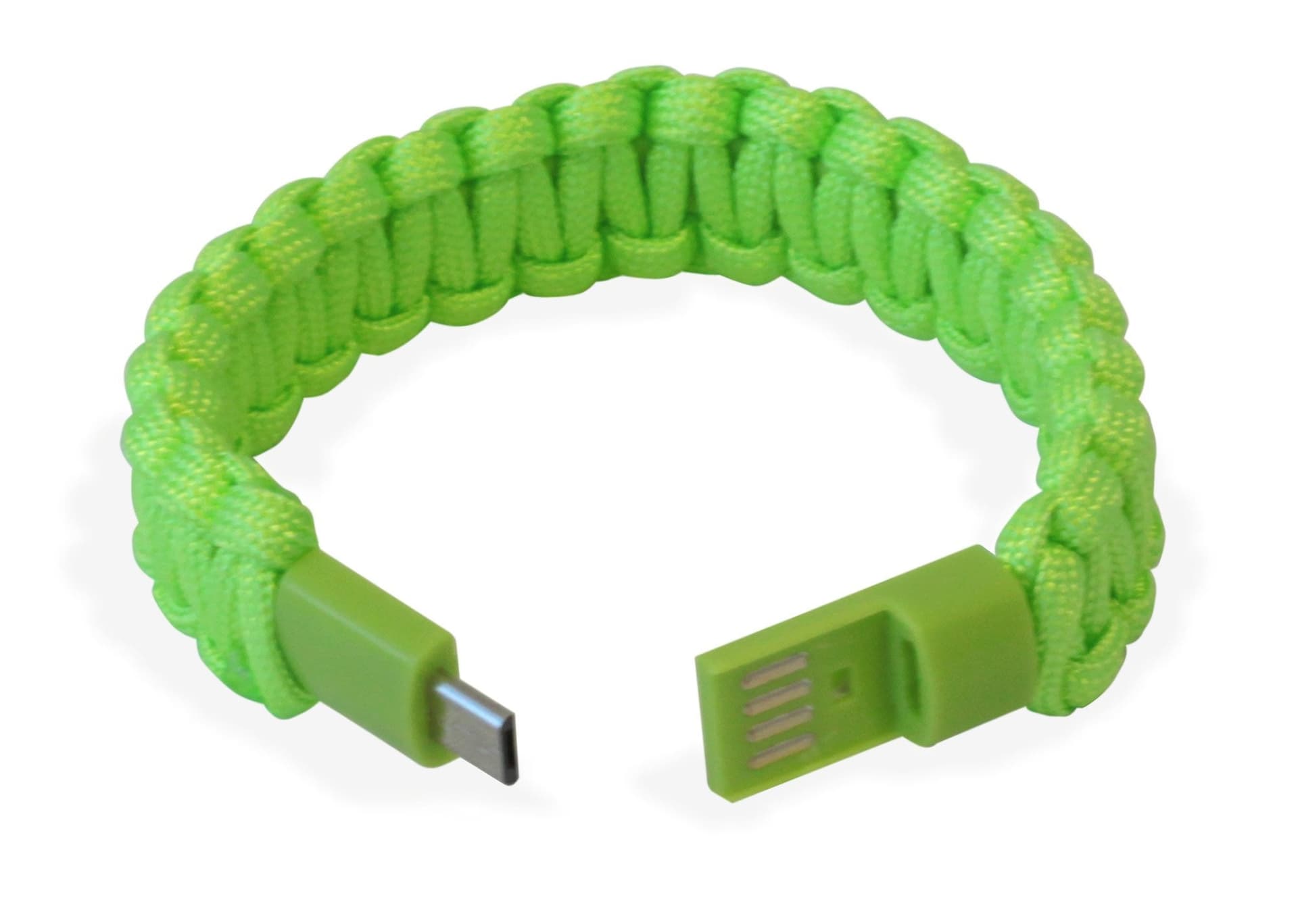 Bracciale Paracord con Micro USB Verde in Bracciali Scontolo.net - Potenza, commercioVirtuoso.it