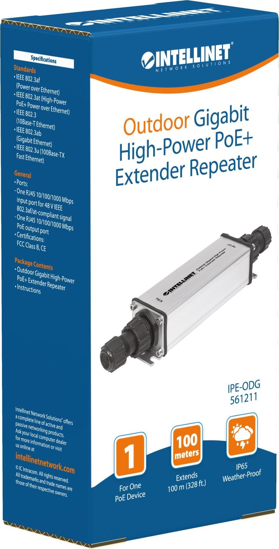 Extender Repeater PoE+ Gigabit High-Power per Esterno