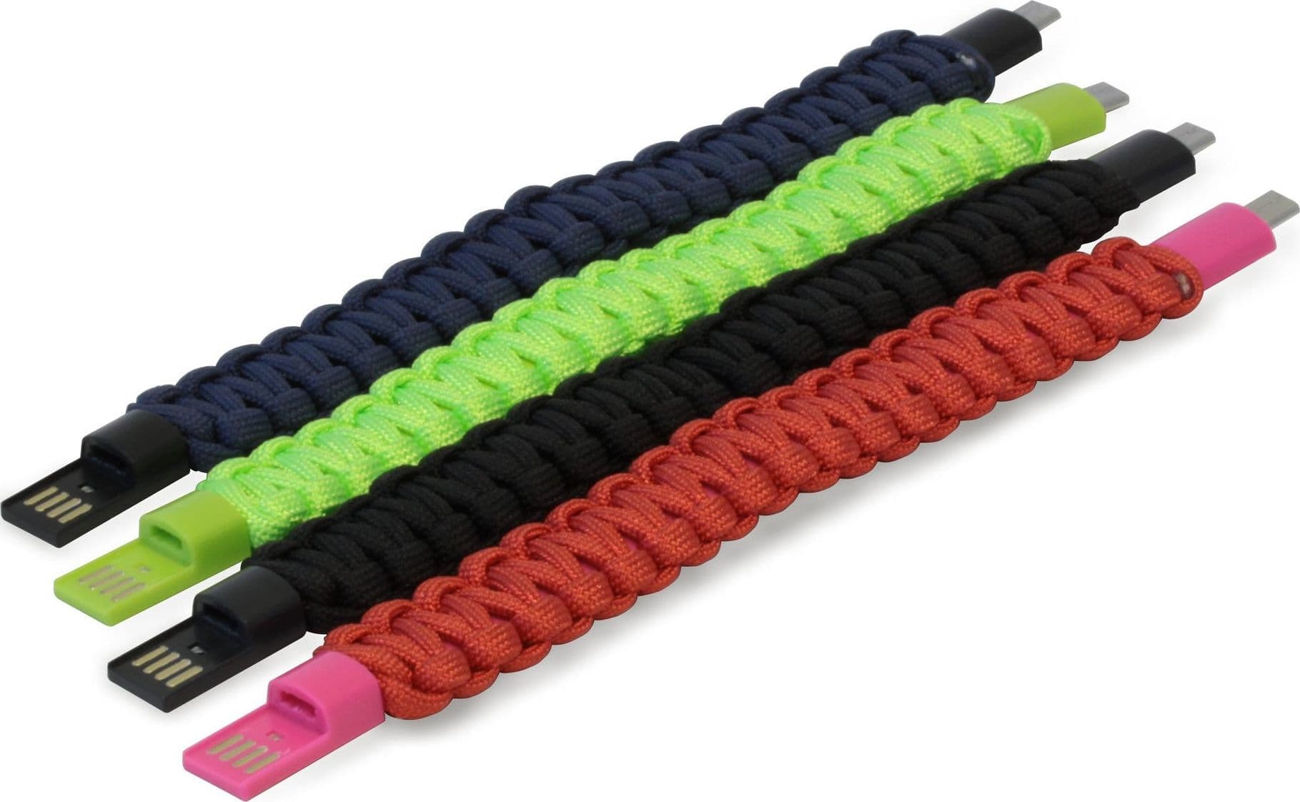 Bracciale Paracord con Micro USB Verde in Bracciali Scontolo.net - Potenza, commercioVirtuoso.it