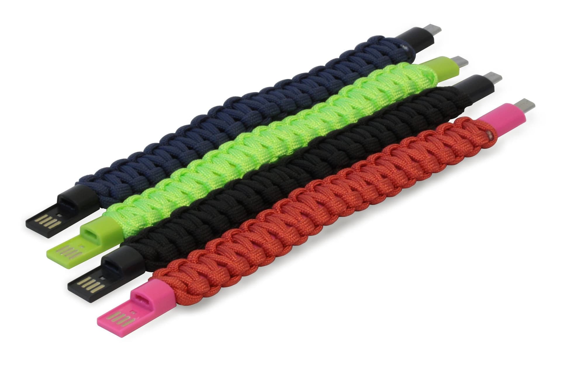 Bracciale Paracord con Micro USB Verde in Bracciali Scontolo.net - Potenza, commercioVirtuoso.it