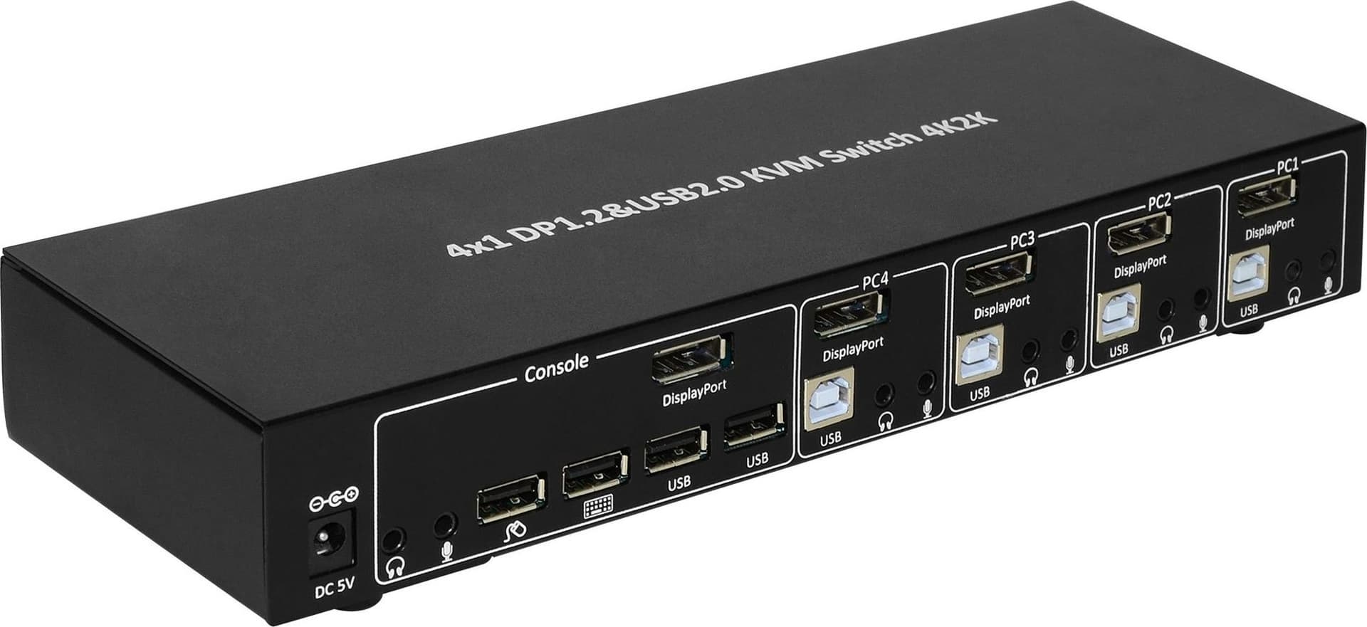 Switch KVM DisplayPort 1.2 e USB 2.0 4 porte con hub e audio in  Scontolo.net - Potenza, commercioVirtuoso.it