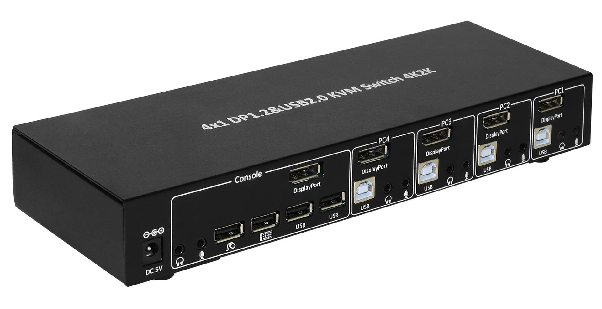 Switch KVM DisplayPort 1.2 e USB 2.0 4 porte con hub e audio in  Scontolo.net - Potenza, commercioVirtuoso.it