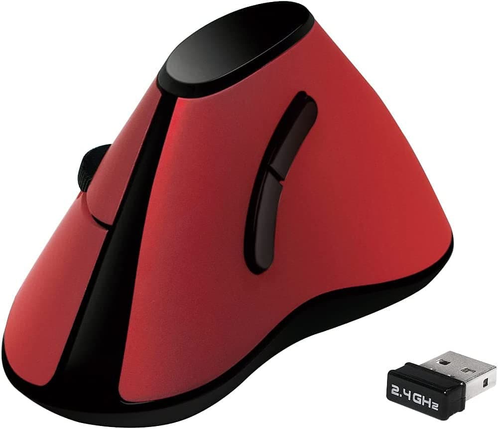 Mouse Verticale Ottico Ergonomico Wireless 1200dpi Rosso in  Scontolo.net - Potenza, commercioVirtuoso.it