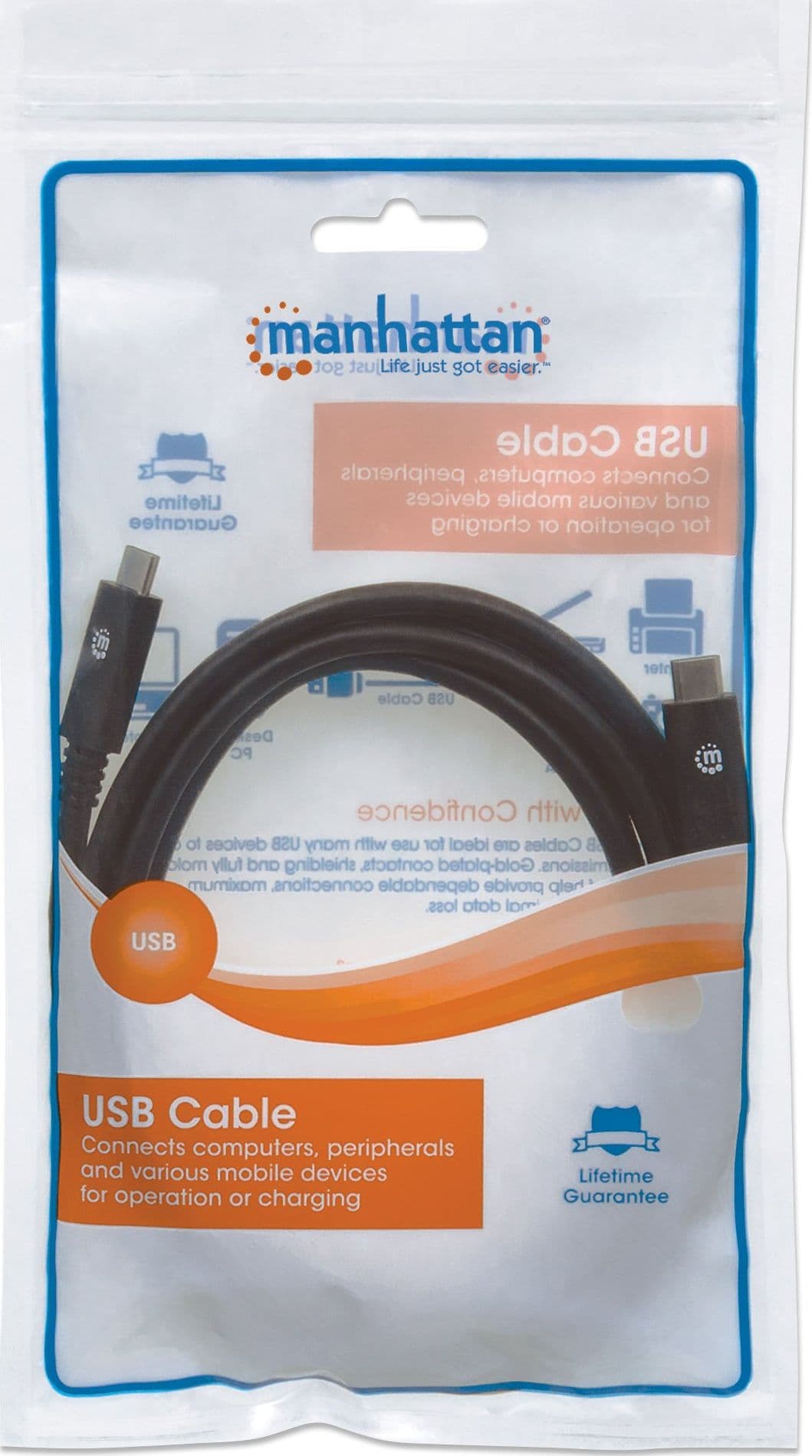 Cavo USB 3.2 Gen 1 SuperSpeed USB-C&trade Maschio/Maschio 2m Nero