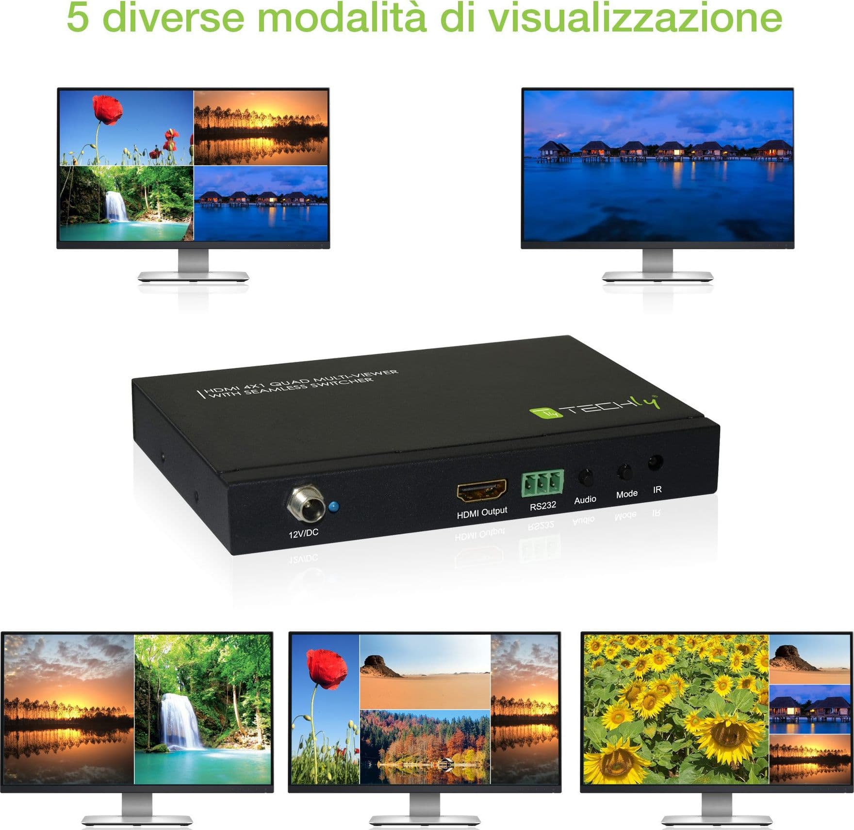 Multiview HDMI 4x1 con switch seamless in Selettori audio-video Scontolo.net - Potenza, commercioVirtuoso.it