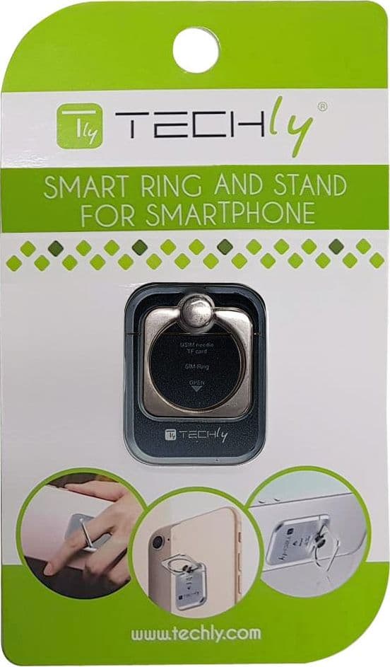 Anello e Supporto per Smartphone Nero