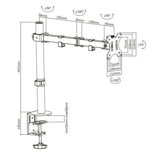 Supporto da scrivania per Monitor 13-32'' in Supporti Scontolo.net - Potenza, commercioVirtuoso.it