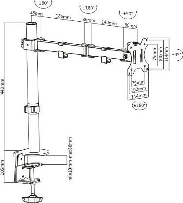 Supporto da scrivania per Monitor 13-32'' in Supporti Scontolo.net - Potenza, commercioVirtuoso.it