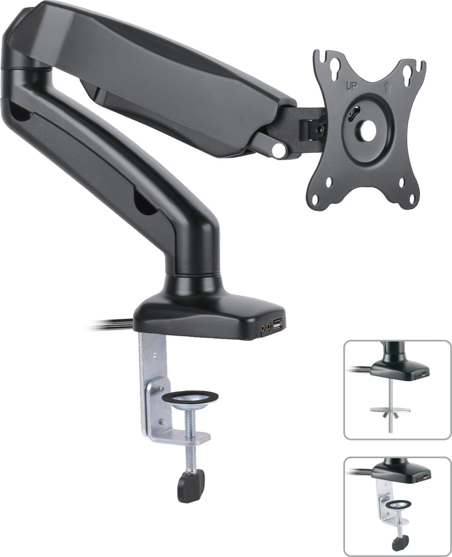 Supporto da Scrivania per Monitor 13-27'' con USB e audio in Supporti Scontolo.net - Potenza, commercioVirtuoso.it
