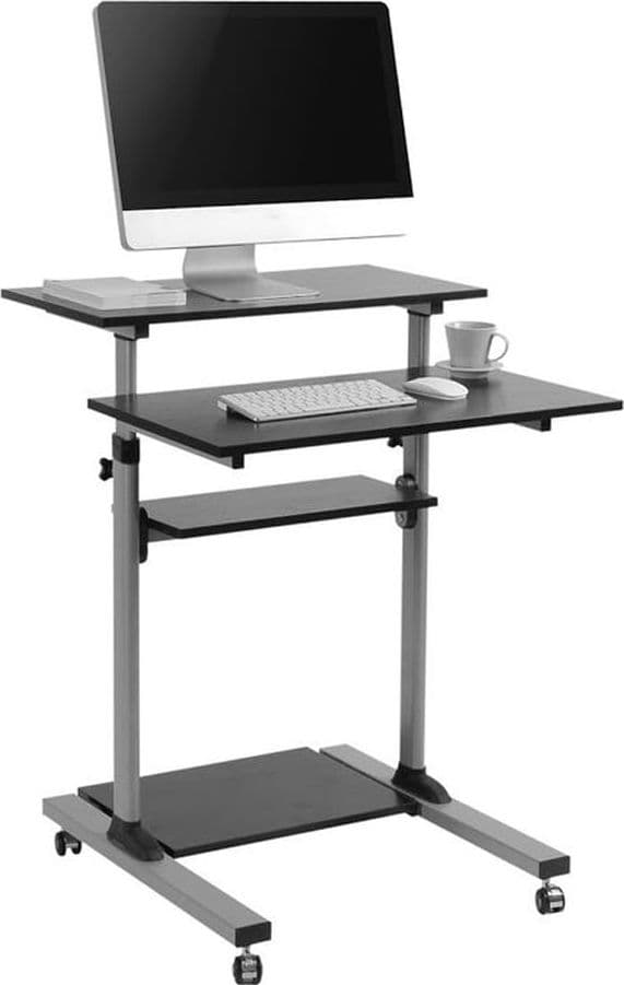 Postazione di Lavoro Carrello PC Laptop con Mensole Altezza Regolabile in Postazioni di lavoro per computer Scontolo.net - Potenza, commercioVirtuoso.it
