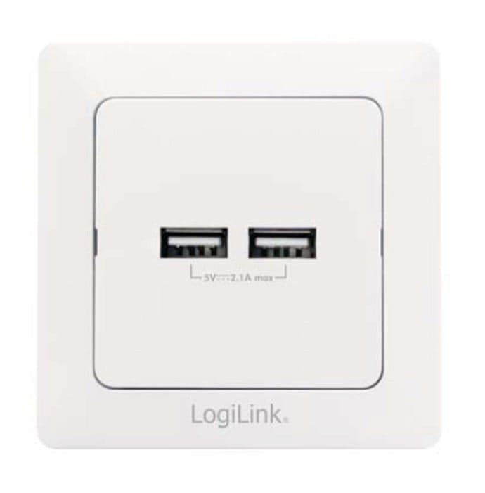 Presa a Muro 2 porte USB Bianco in Prese a muro Scontolo.net - Potenza, commercioVirtuoso.it