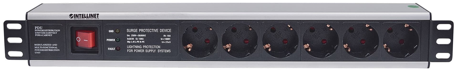 Multipresa per Rack 19'' 6 posti Spina Schuko Angolata 1.5U in Multiprese Scontolo.net - Potenza, commercioVirtuoso.it
