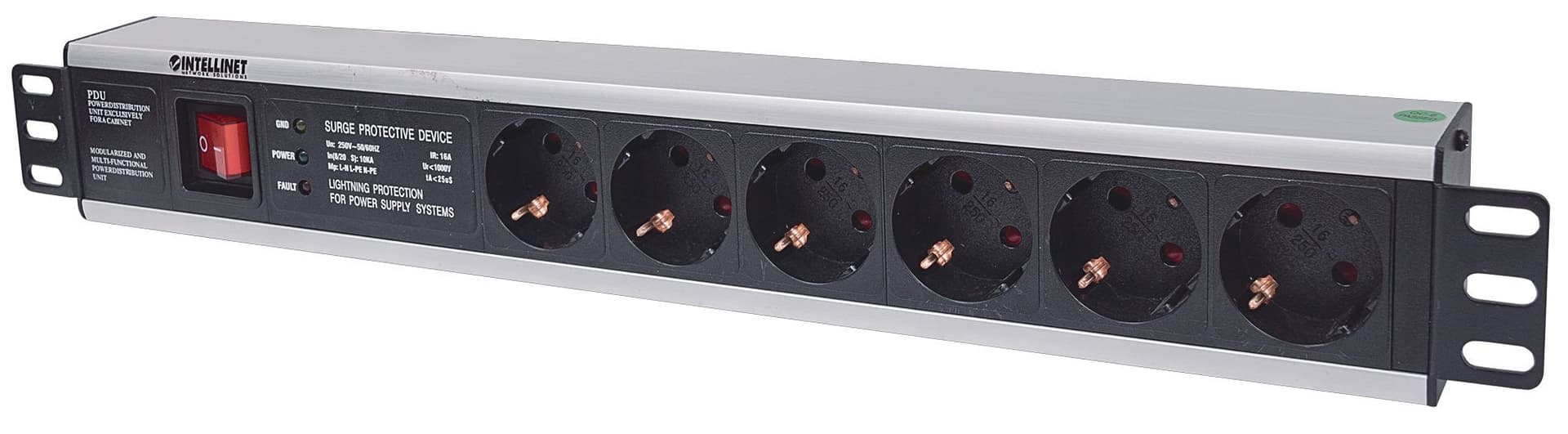 Multipresa per Rack 19'' 6 posti Spina Schuko Angolata 1.5U in Multiprese Scontolo.net - Potenza, commercioVirtuoso.it