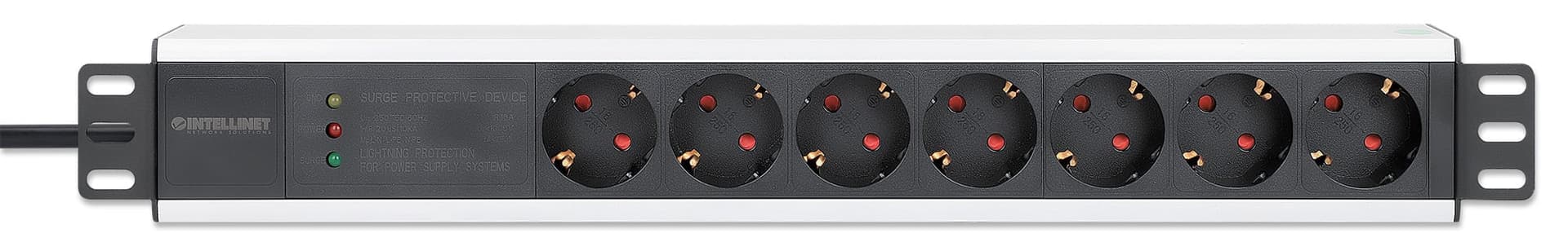 Multipresa per Rack 19'' 7 posti Spina Schuko Angolata 1U in Multiprese Scontolo.net - Potenza, commercioVirtuoso.it