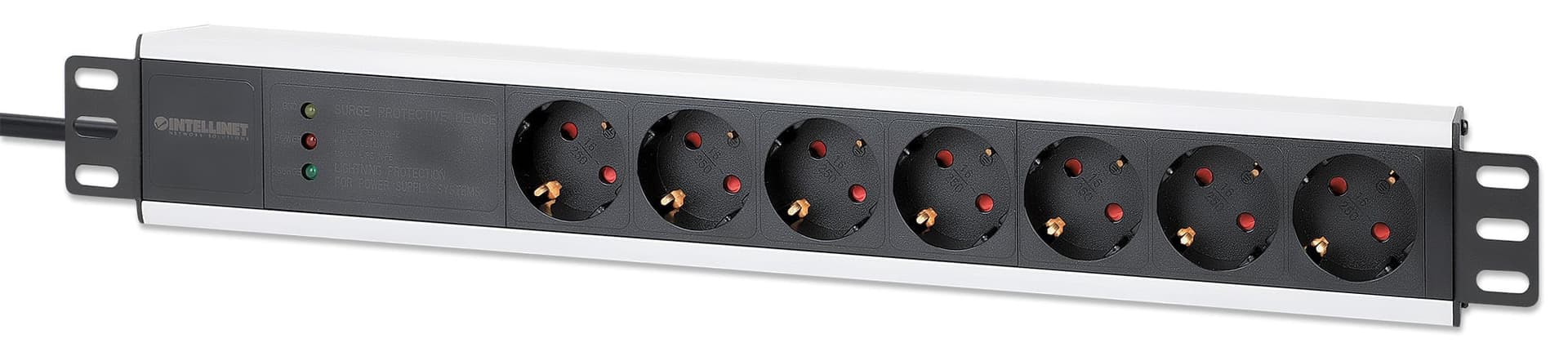 Multipresa per Rack 19'' 7 posti Spina Schuko Angolata 1U in Multiprese Scontolo.net - Potenza, commercioVirtuoso.it