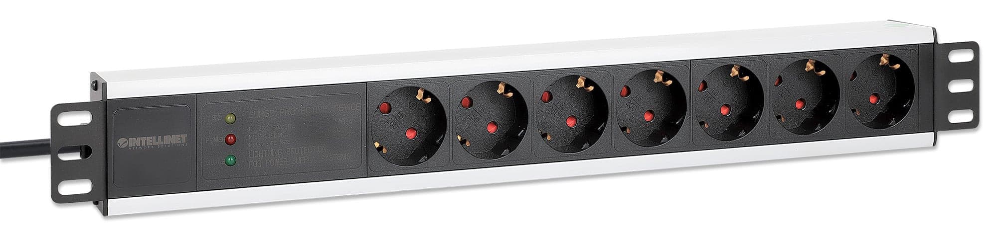 Multipresa per Rack 19'' 7 posti Spina Schuko Angolata 1U in Multiprese Scontolo.net - Potenza, commercioVirtuoso.it
