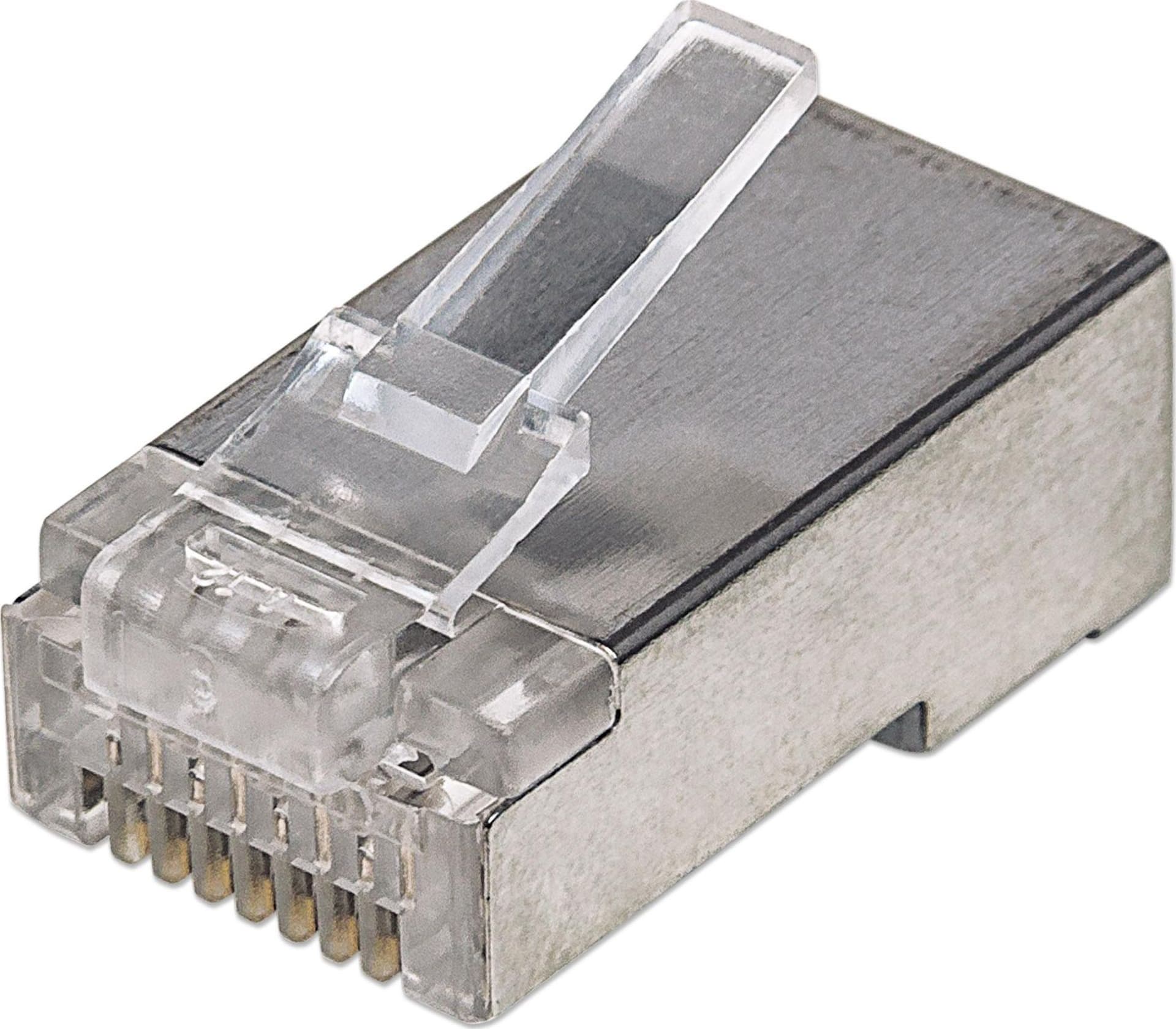 Confezione da 100 Plug Modulari RJ45 Cat.5e STP in Cavi Ethernet Scontolo.net - Potenza, commercioVirtuoso.it