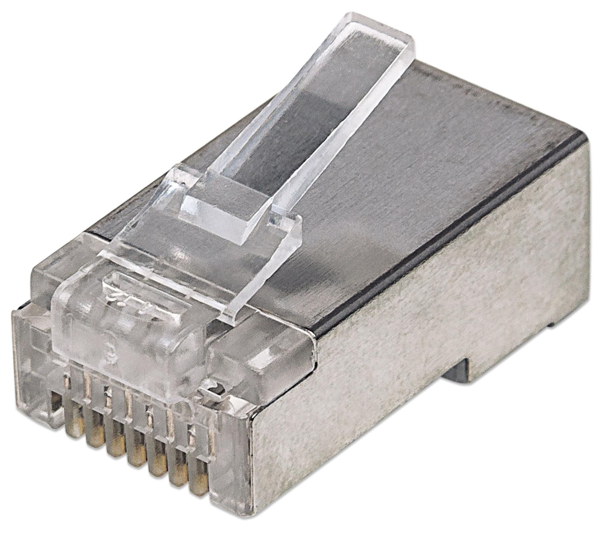 Confezione da 100 Plug Modulari RJ45 Cat.5e STP in Cavi Ethernet Scontolo.net - Potenza, commercioVirtuoso.it
