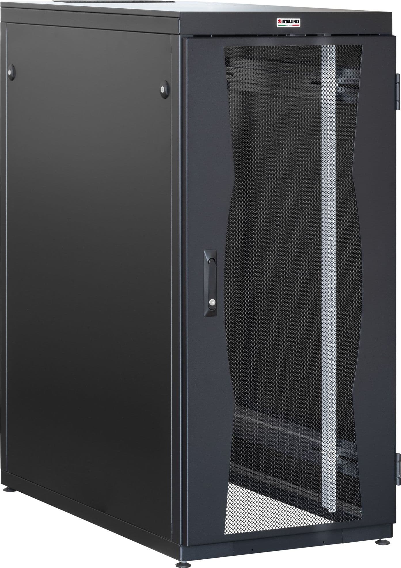 Armadio NetRack 19'' 600x1000 27 Unit&agrave Nero Porte Grigliate da Assemblare in Armadi Scontolo.net - Potenza, commercioVirtuoso.it