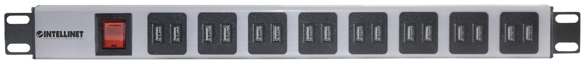 Multipresa per Rack 16 uscite USB tipo A Spina Schuko Angolata 1U in Multiprese Scontolo.net - Potenza, commercioVirtuoso.it