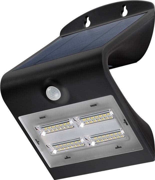 Lampada LED Solare a Muro 3,2W IP65 Sensore di Movimento Nero in Lampade da parete Scontolo.net - Potenza, commercioVirtuoso.it