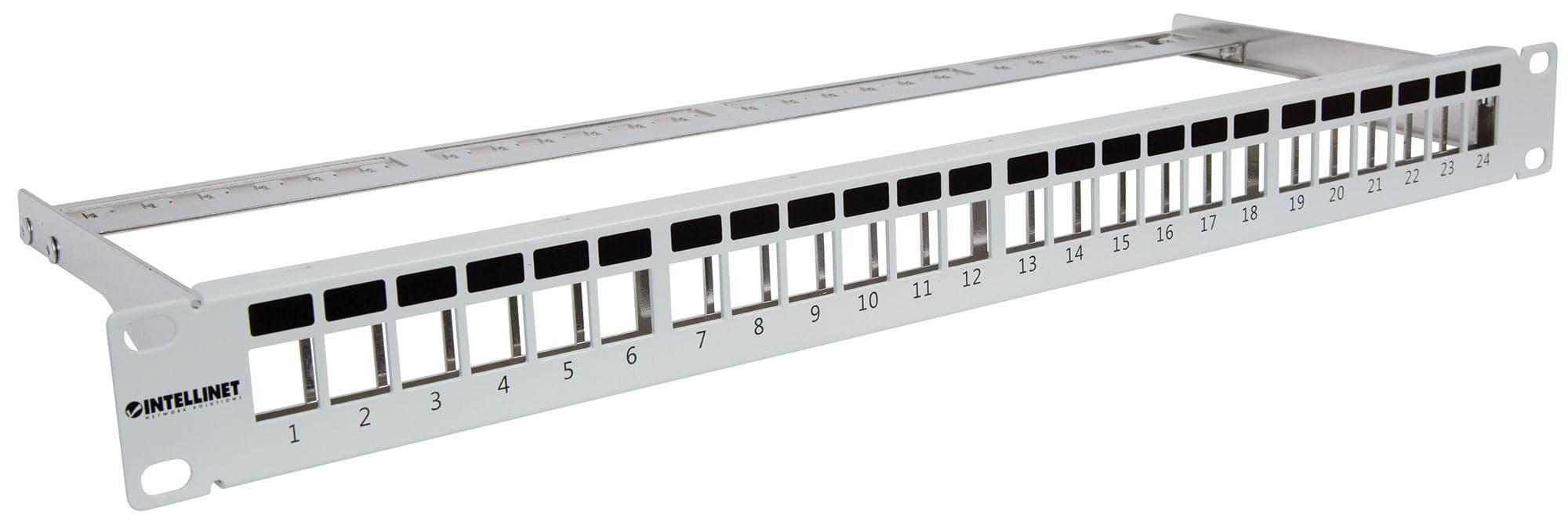 Pannello Patch Modulare Senza Frutti 24 Posti Grigio in Pannelli patch Ethernet Scontolo.net - Potenza, commercioVirtuoso.it