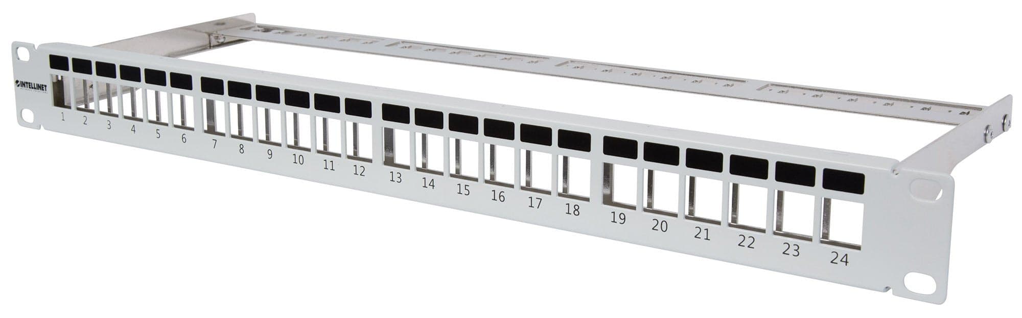 Pannello Patch Modulare Senza Frutti 24 Posti Grigio in Pannelli patch Ethernet Scontolo.net - Potenza, commercioVirtuoso.it