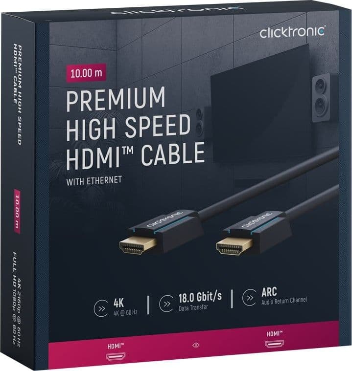 Cavo HDMI High Speed Ethernet A/A M/M 10 m Alta Qualit&agrave