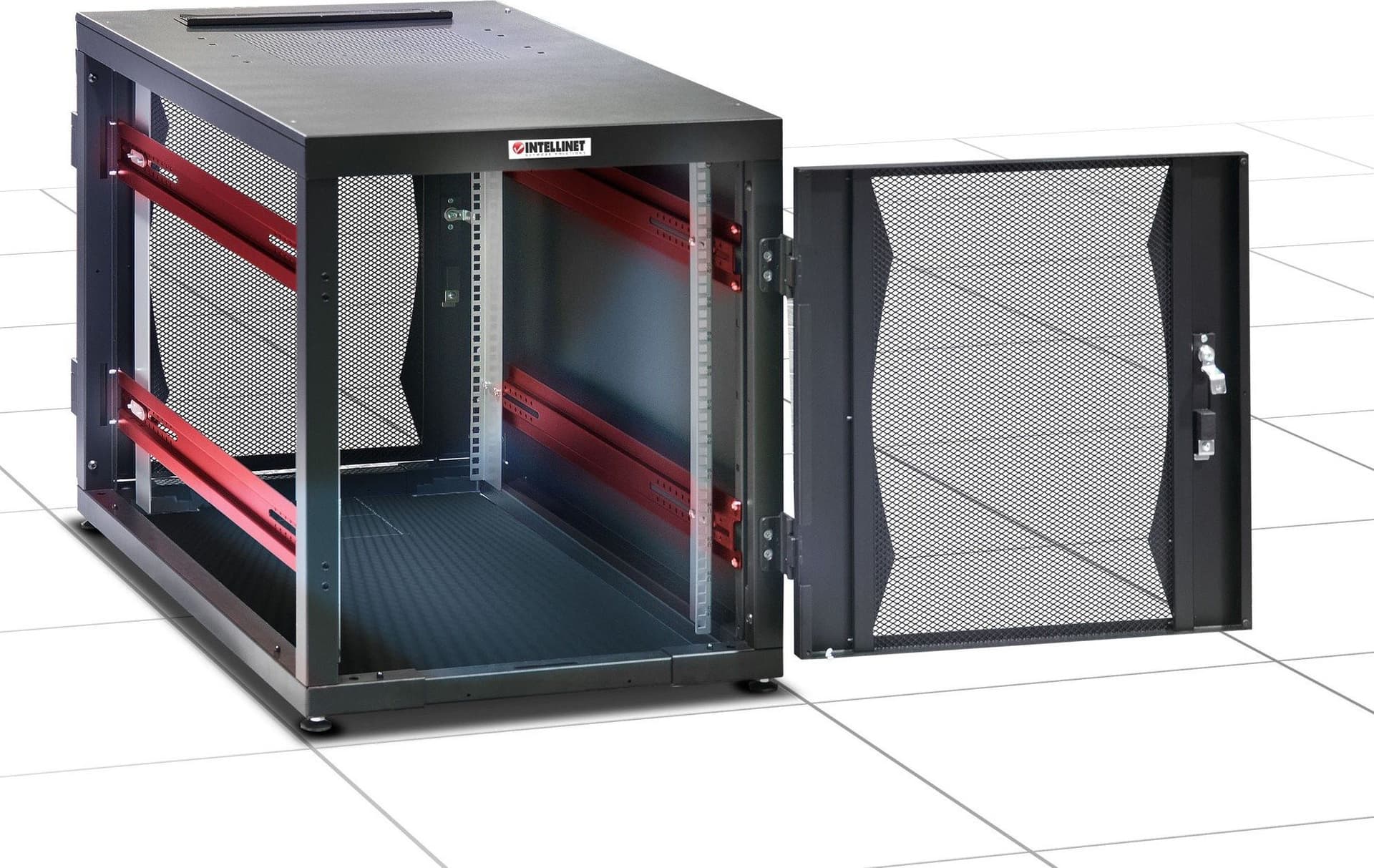 Armadio Server Rack 19'' 600x1000 14 Unit&agrave Nero Assemblato