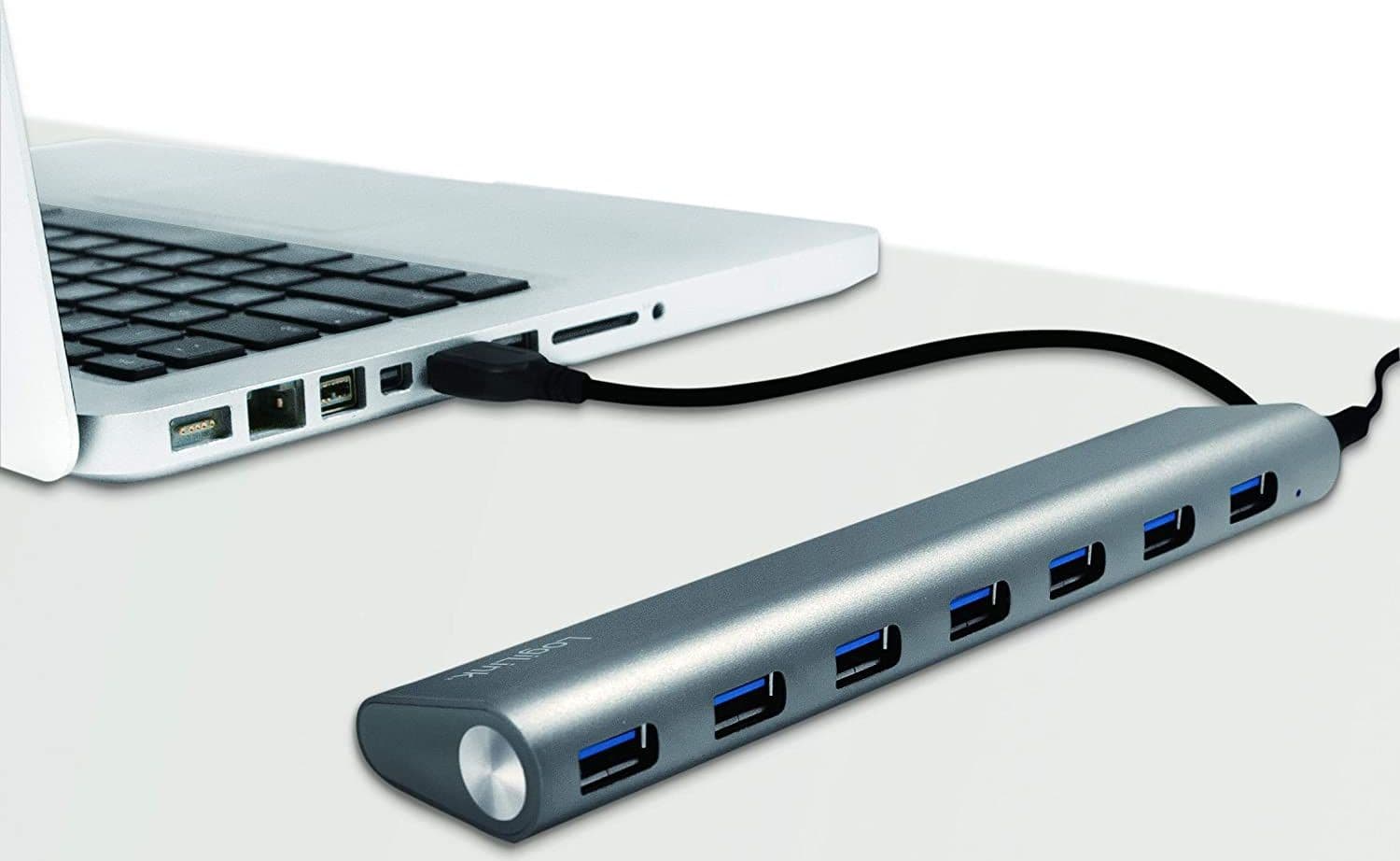 Hub USB 3.0 SuperSpeed 7 porte Alluminio Silver in  Scontolo.net - Potenza, commercioVirtuoso.it