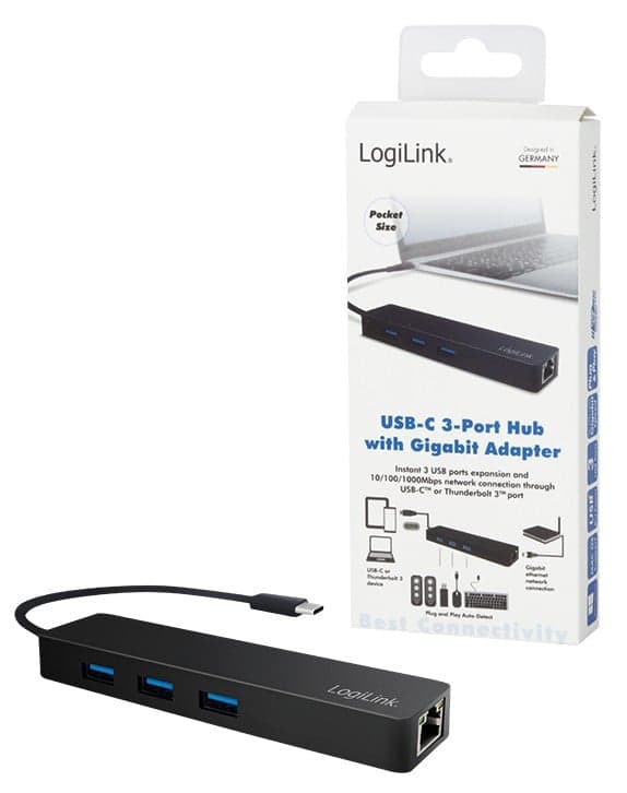 Hub USB-C&trade SuperSpeed 3 Porte USB-A 3.0 Femmina Nero in  Scontolo.net - Potenza, commercioVirtuoso.it