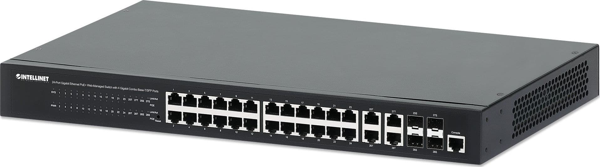 Switch 24p. Gigabit Ethernet PoE+ con 4p. Gigabit Combo Base-T/SFP in  Scontolo.net - Potenza, commercioVirtuoso.it