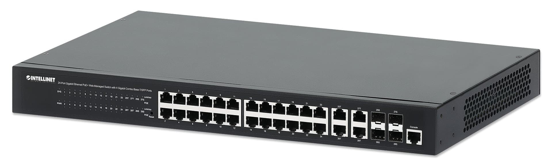 Switch 24p. Gigabit Ethernet PoE+ con 4p. Gigabit Combo Base-T/SFP in  Scontolo.net - Potenza, commercioVirtuoso.it