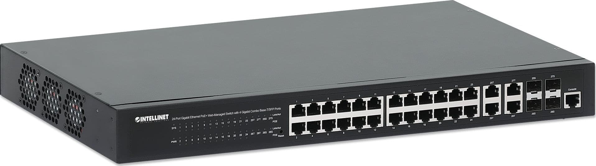 Switch 24p. Gigabit Ethernet PoE+ con 4p. Gigabit Combo Base-T/SFP in  Scontolo.net - Potenza, commercioVirtuoso.it