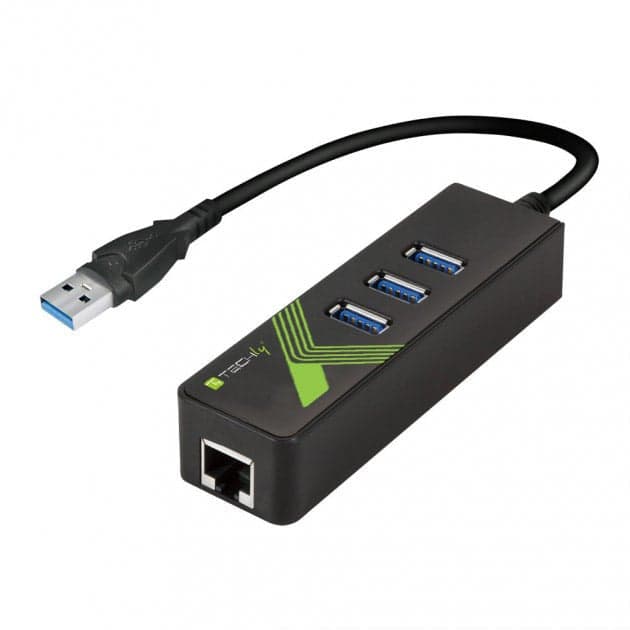 Adattatore Convertitore USB3.0 Ethernet Gigabit con Hub 3 porte in Adattatori USB wireless Scontolo.net - Potenza, commercioVirtuoso.it
