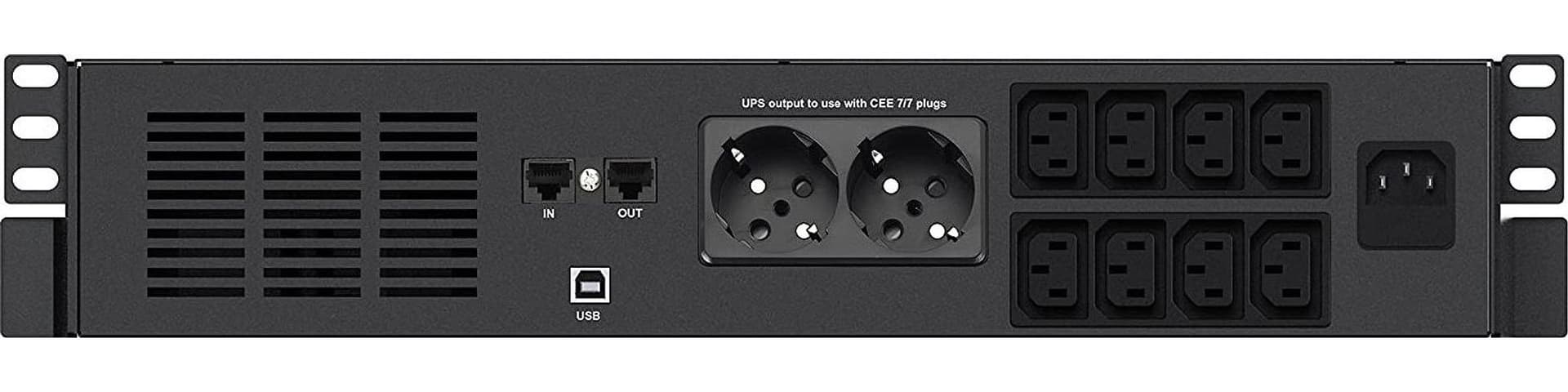 Gruppo di Continuit&agrave UPS X4 1000VA Line Interactive a Rack Nero