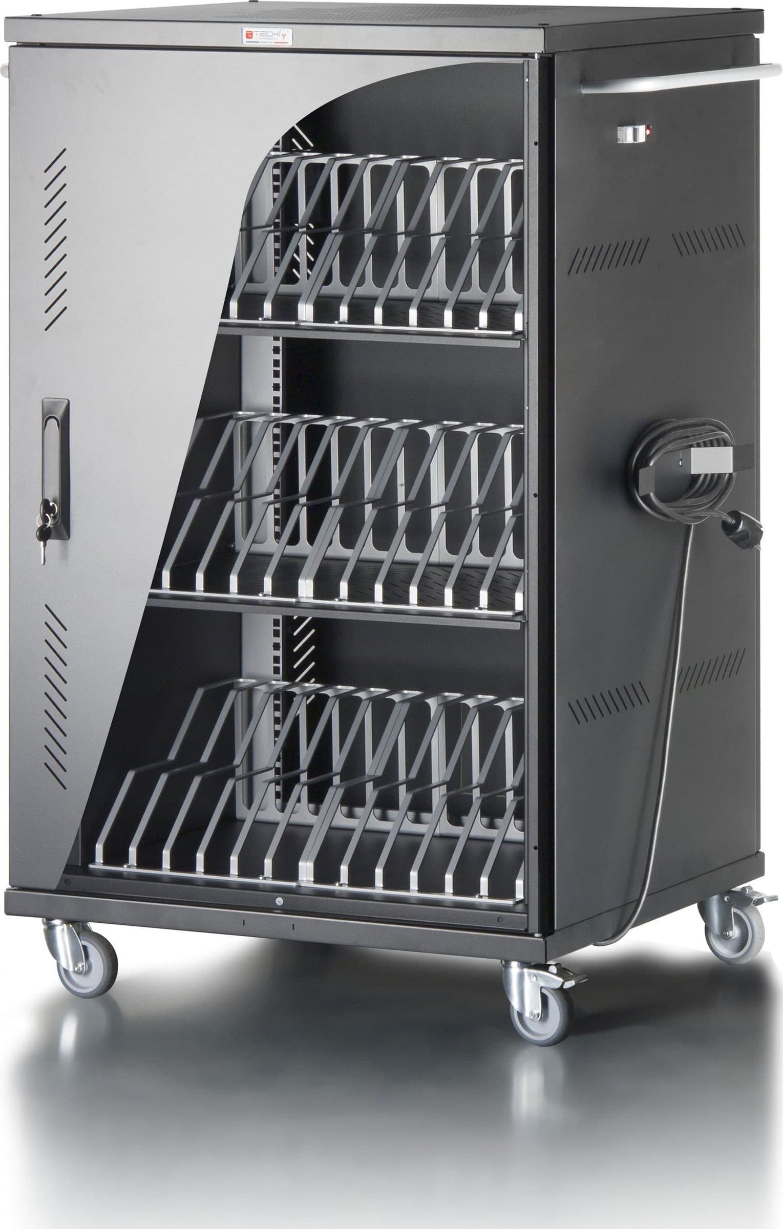 Carrello Stazione di Ricarica Ventilato 36 Notebook o Smartphone Nero in Caricabatterie da muro Scontolo.net - Potenza, commercioVirtuoso.it