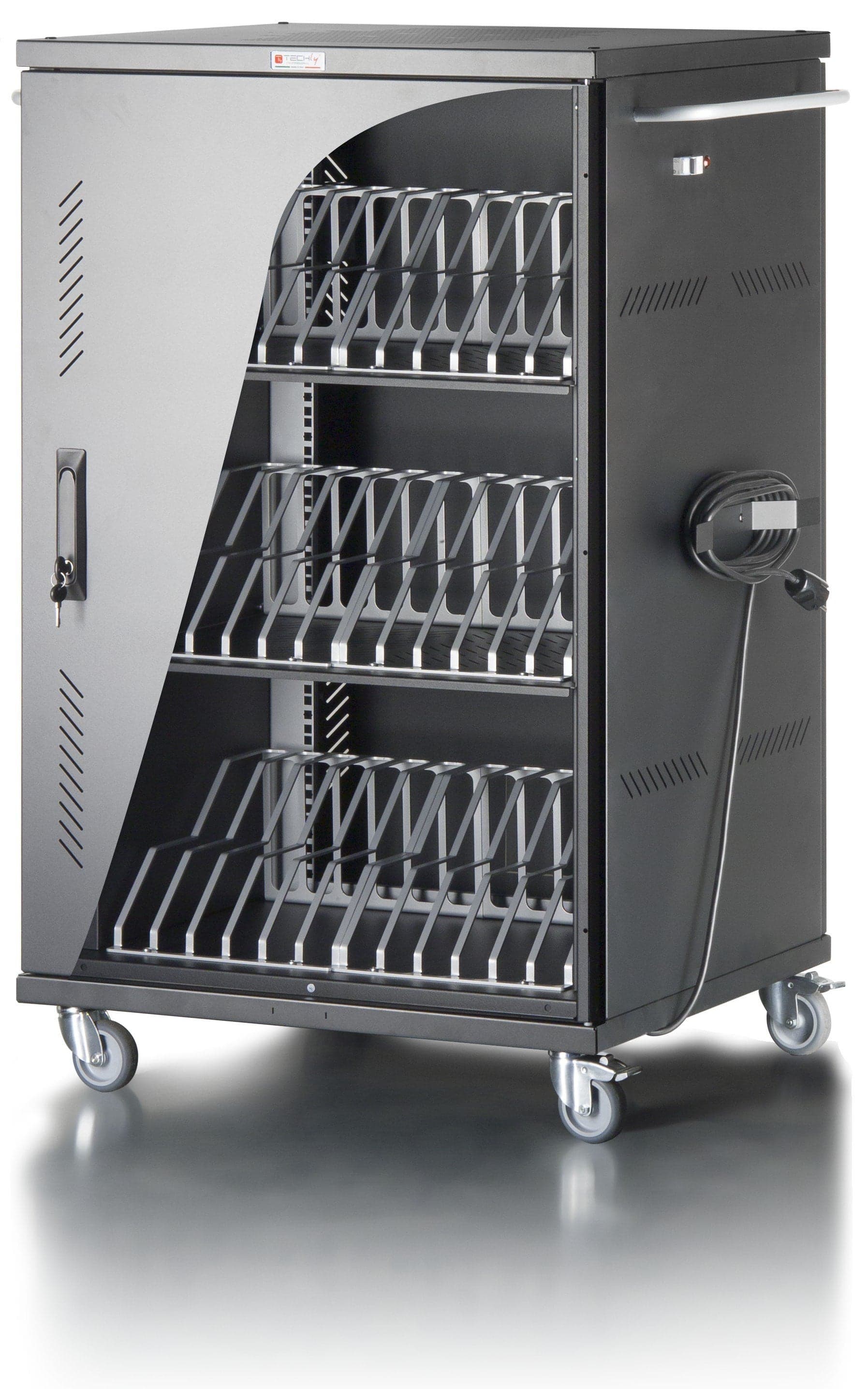 Carrello Stazione di Ricarica Ventilato 36 Notebook o Smartphone Nero in Caricabatterie da muro Scontolo.net - Potenza, commercioVirtuoso.it