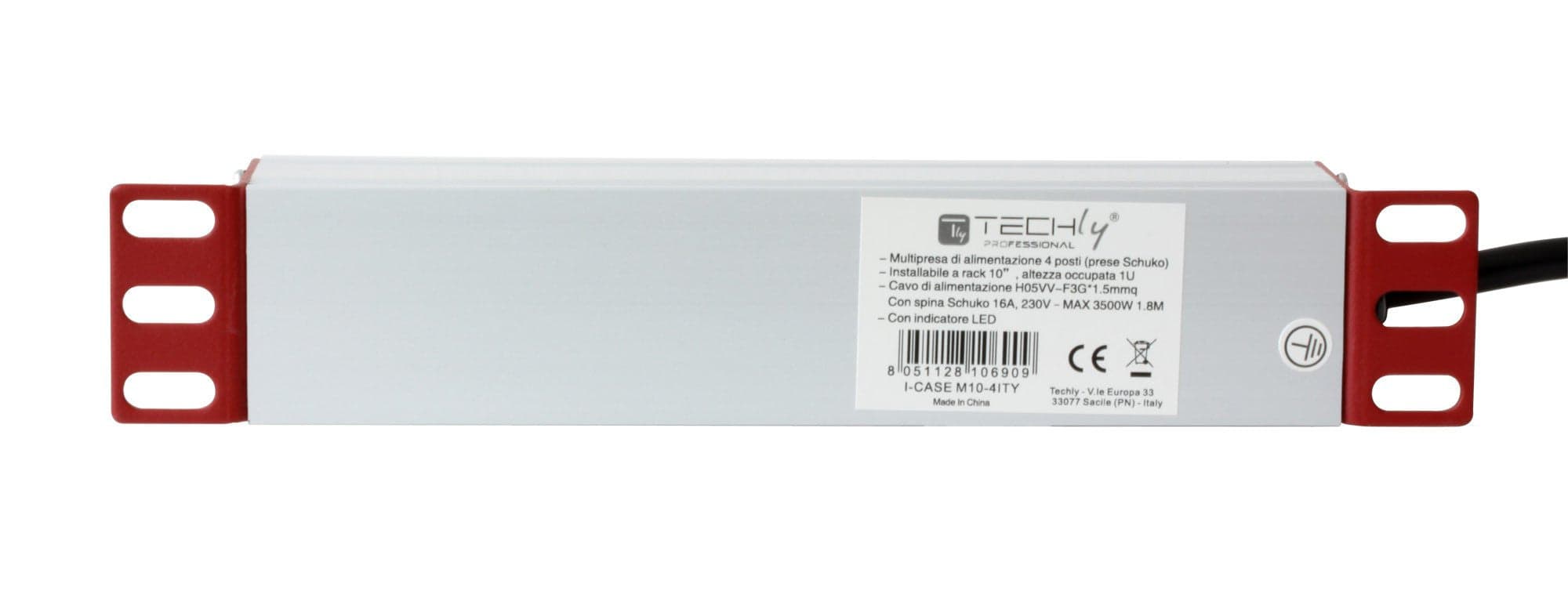 Multipresa 4 Posti da Rack 10'' Spina Schuko Angolata 1U Installazione Posteriore in Multiprese Scontolo.net - Potenza, commercioVirtuoso.it