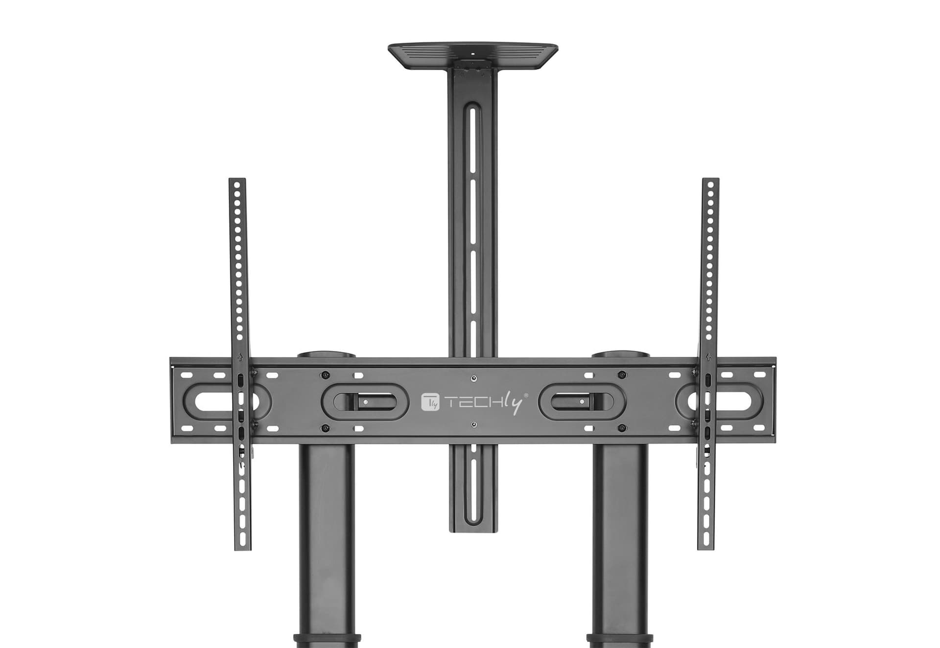 Supporto a pavimento per TV con regolazione manuale altezza, in acciaio, per TV da 60'' a 100'' in Mobili Scontolo.net - Potenza, commercioVirtuoso.it