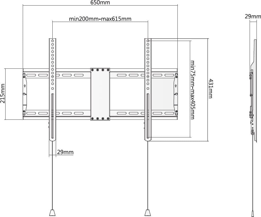 Staffa a Muro Fissa TV LED LCD 37-80'' in Supporti da parete e da soffitto Scontolo.net - Potenza, commercioVirtuoso.it