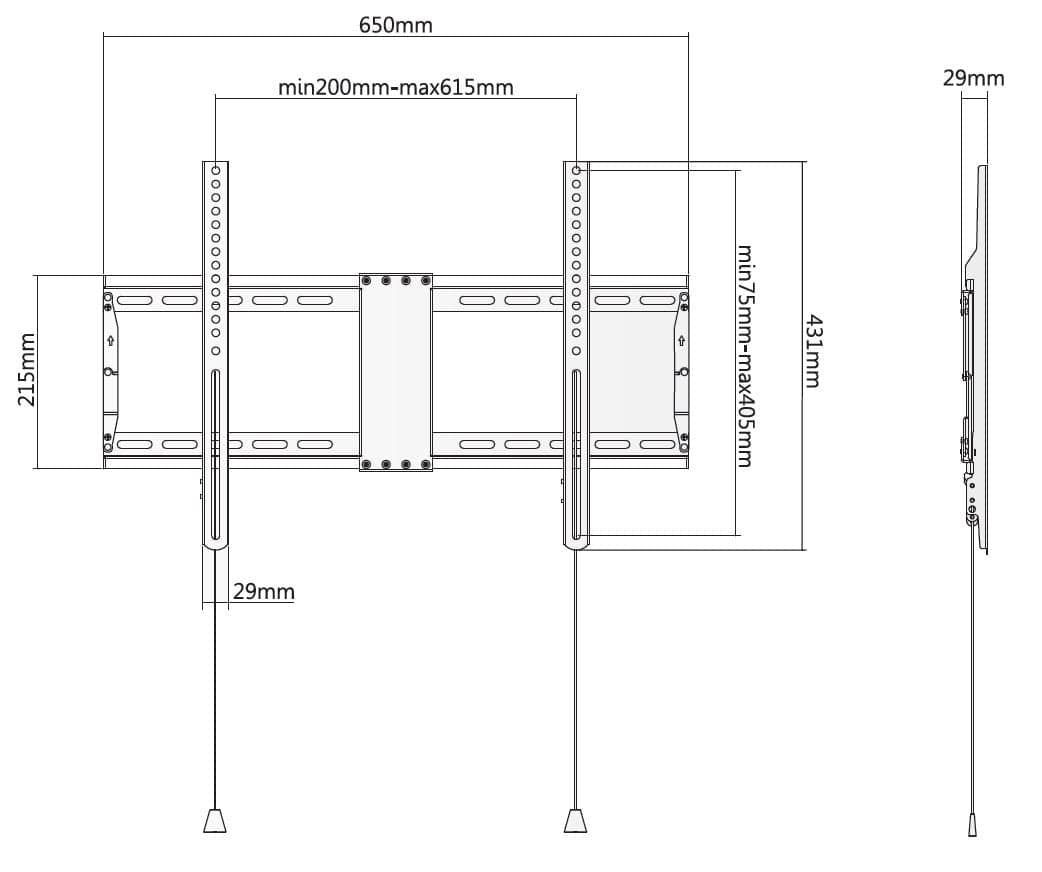 Staffa a Muro Fissa TV LED LCD 37-80'' in Supporti da parete e da soffitto Scontolo.net - Potenza, commercioVirtuoso.it