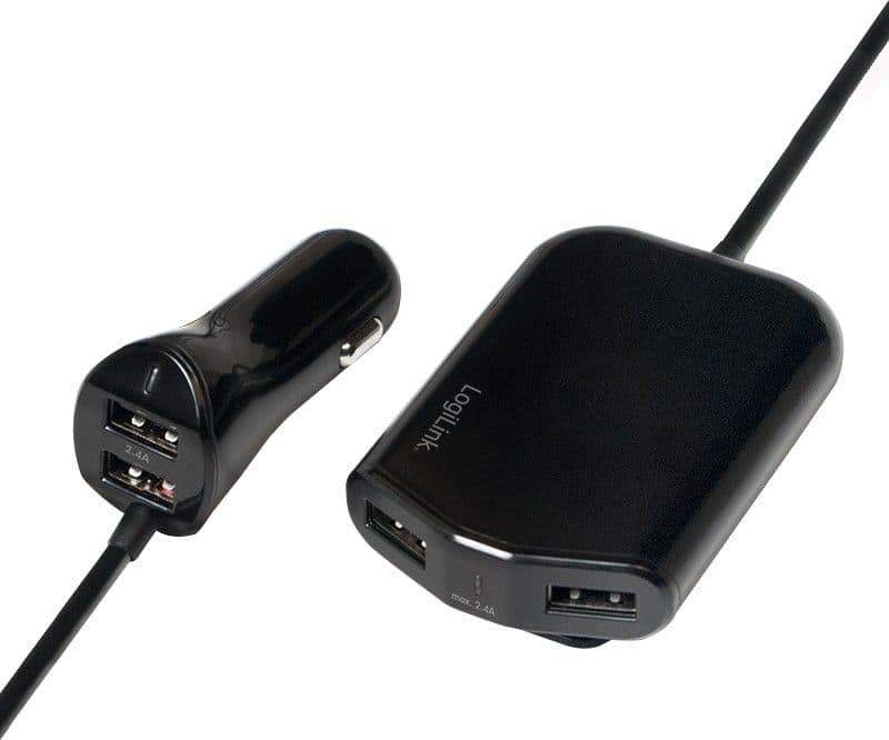Caricatore da Auto 2 USB + 2 USB per Passeggeri Posteriori 24W in Caricabatterie da auto Scontolo.net - Potenza, commercioVirtuoso.it