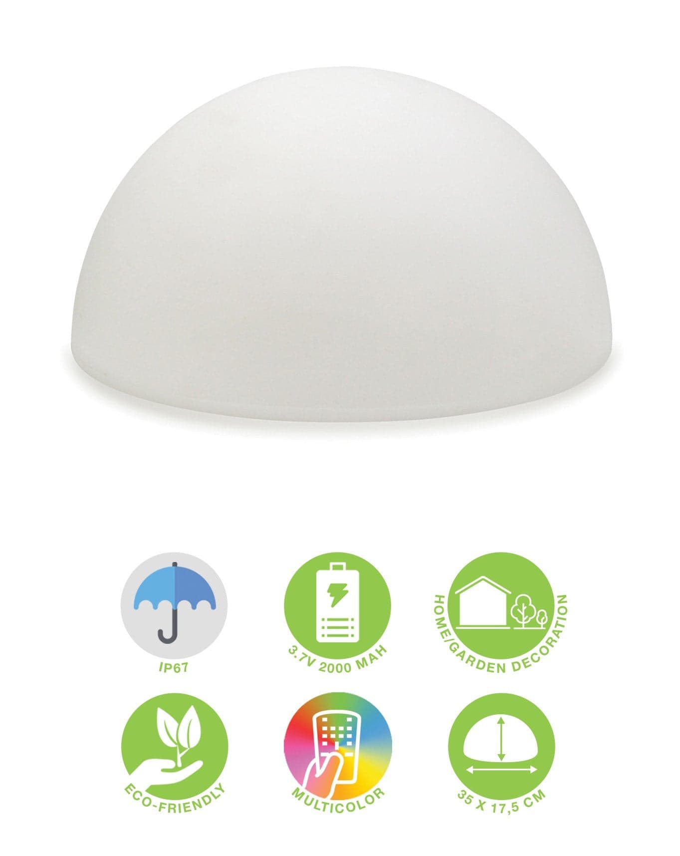 Lampada LED Multicolore a Mezza Sfera in Lampadine a LED Scontolo.net - Potenza, commercioVirtuoso.it