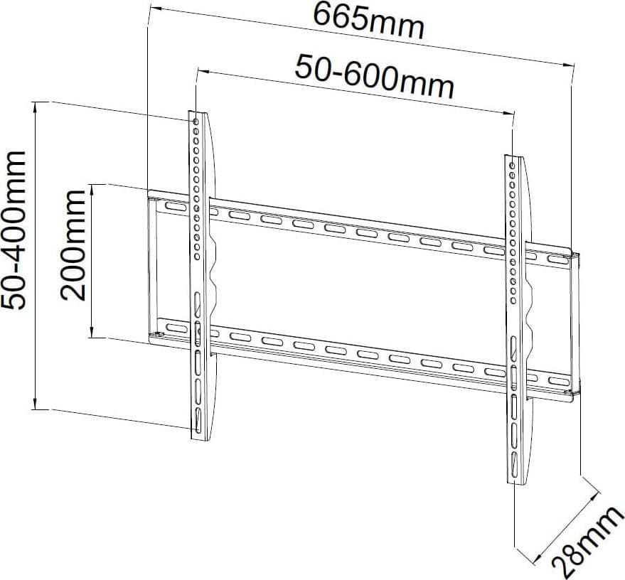 Staffa a Muro Fissa Slim TV LED LCD 40-65'' in Supporti da parete e da soffitto Scontolo.net - Potenza, commercioVirtuoso.it