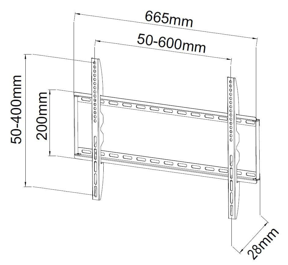Staffa a Muro Fissa Slim TV LED LCD 40-65'' in Supporti da parete e da soffitto Scontolo.net - Potenza, commercioVirtuoso.it