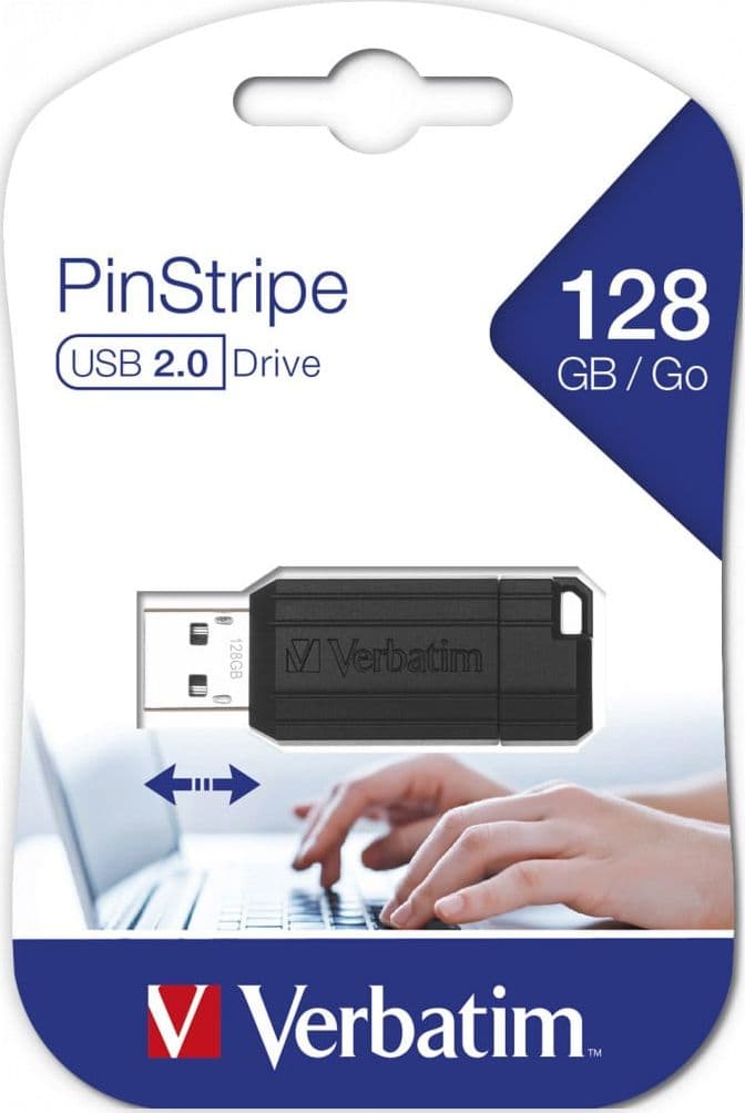 Memoria USB 2.0 PinStripe da 128Gb Colore Nero