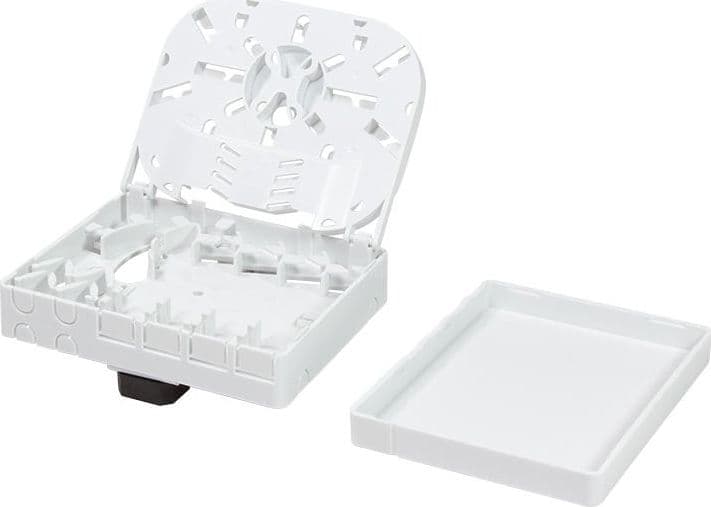 Scatola di connessione indoor FTTH per 4 fibre, 4 adattatori, per guida DIN in Scatole di derivazione Scontolo.net - Potenza, commercioVirtuoso.it