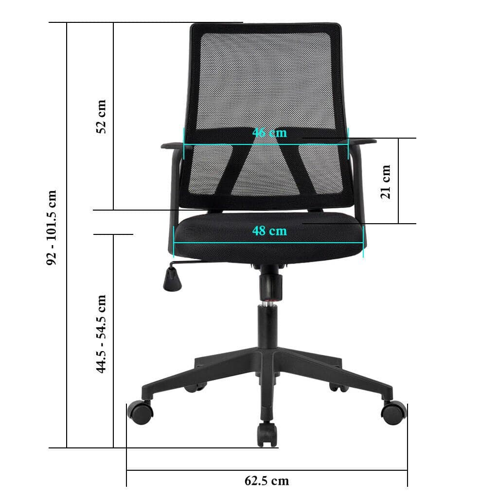 Sedia da Ufficio con Seduta Imbottita e Schienale in Rete in Sedie da scrivania Scontolo.net - Potenza, commercioVirtuoso.it